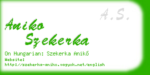 aniko szekerka business card